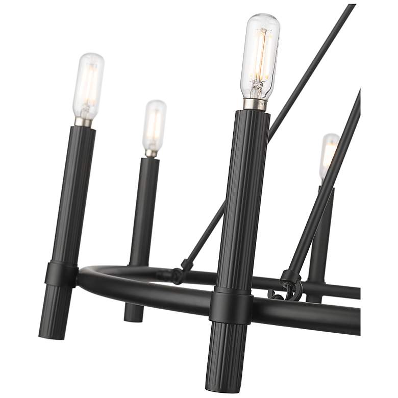 Image 4 Skyva 30" Wide 8-Light Chandelier in Matte Black more views