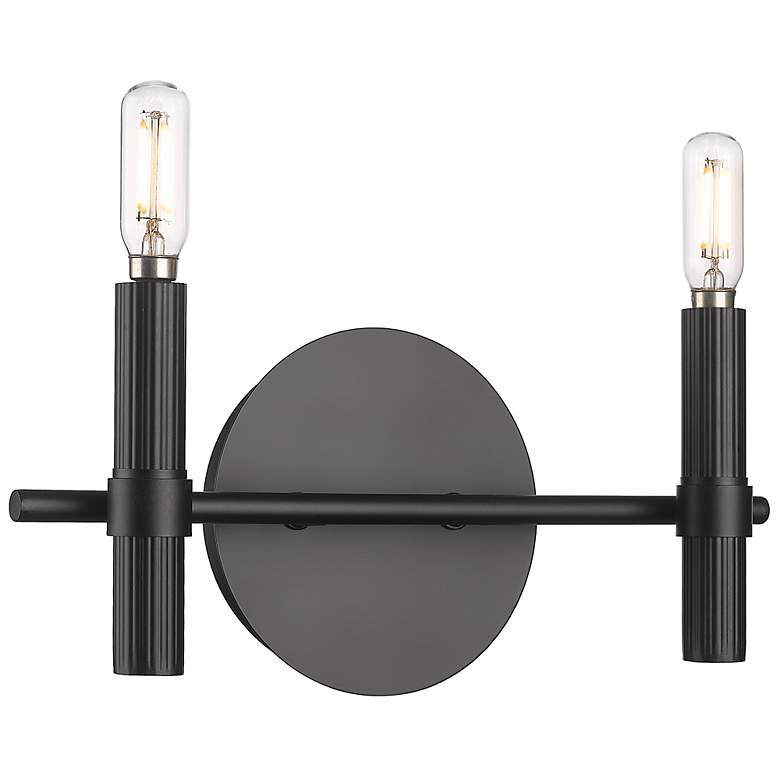 Image 2 Skyva 6" High 2-Light Vanity in Matte Black more views