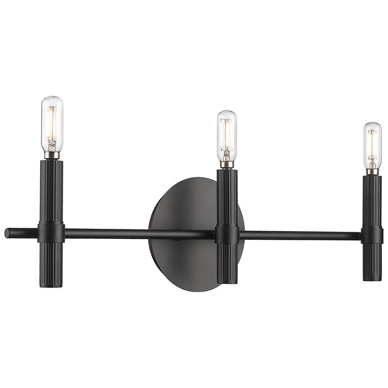 Image 1 Skyva 6" High 3-Light Vanity in Matte Black