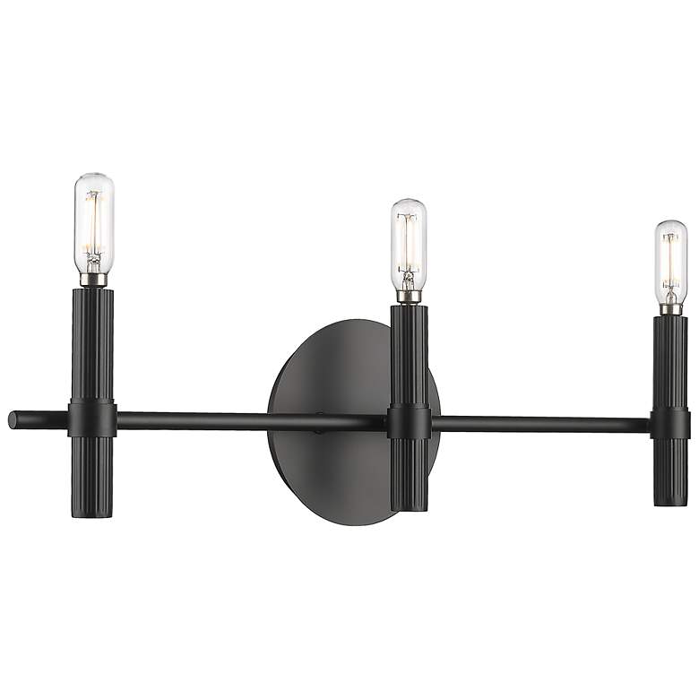Image 2 Skyva 6" High 3-Light Vanity in Matte Black more views