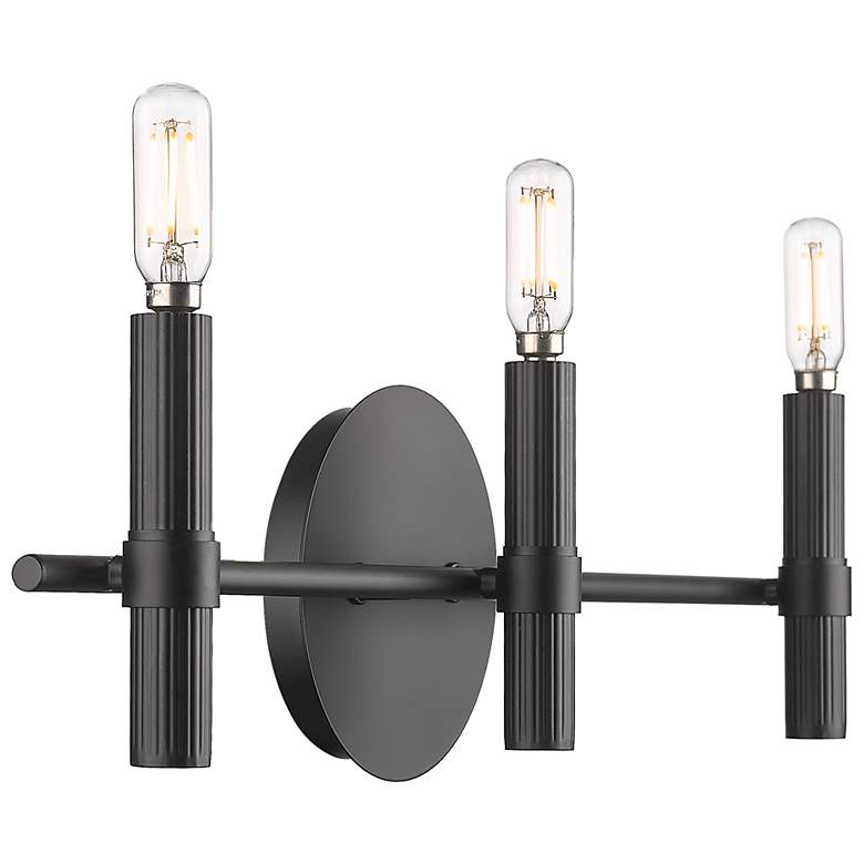 Image 4 Skyva 6" High 3-Light Vanity in Matte Black more views