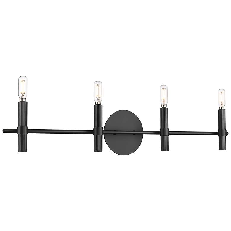 Image 2 Skyva 6" High 4-Light Vanity in Matte Black more views