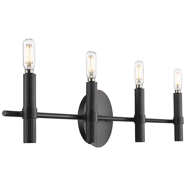 Image 4 Skyva 6" High 4-Light Vanity in Matte Black more views