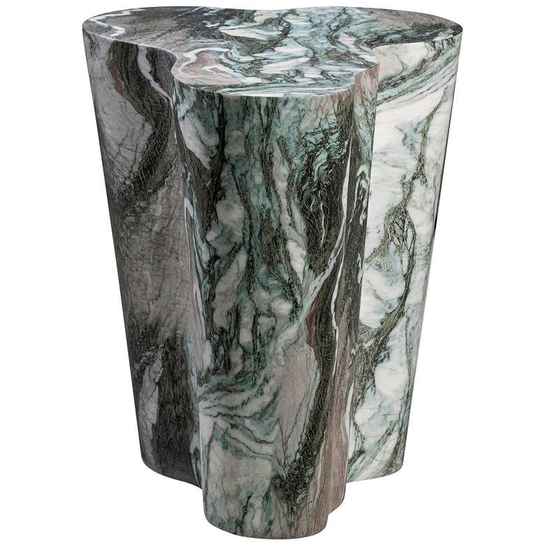 Image 5 Slab 22" Wide Gray Blush Faux Marble Side Table more views