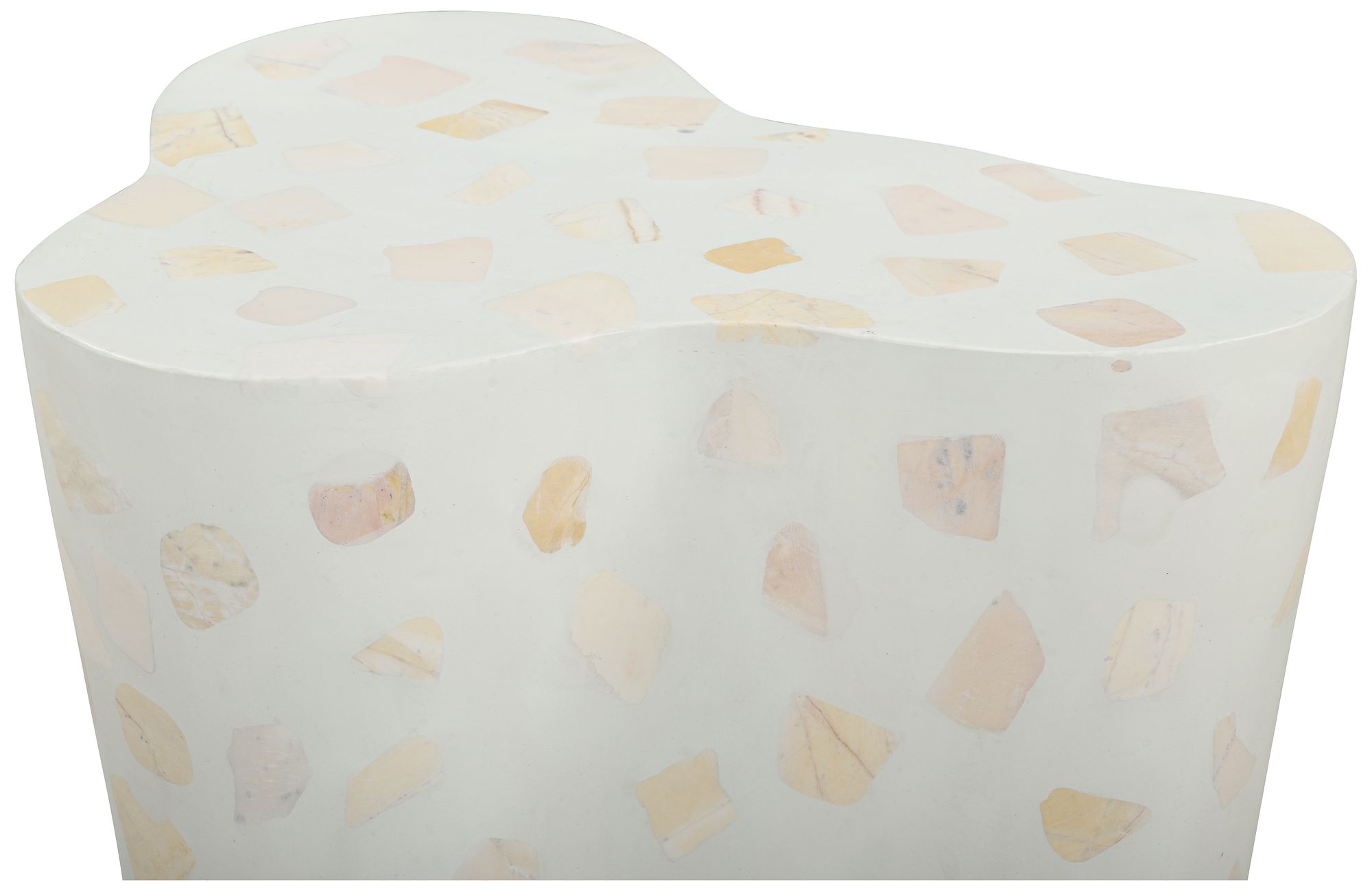 Image 4 Slab Light Green Terrazzo Indoor/Outdoor Side Table more views