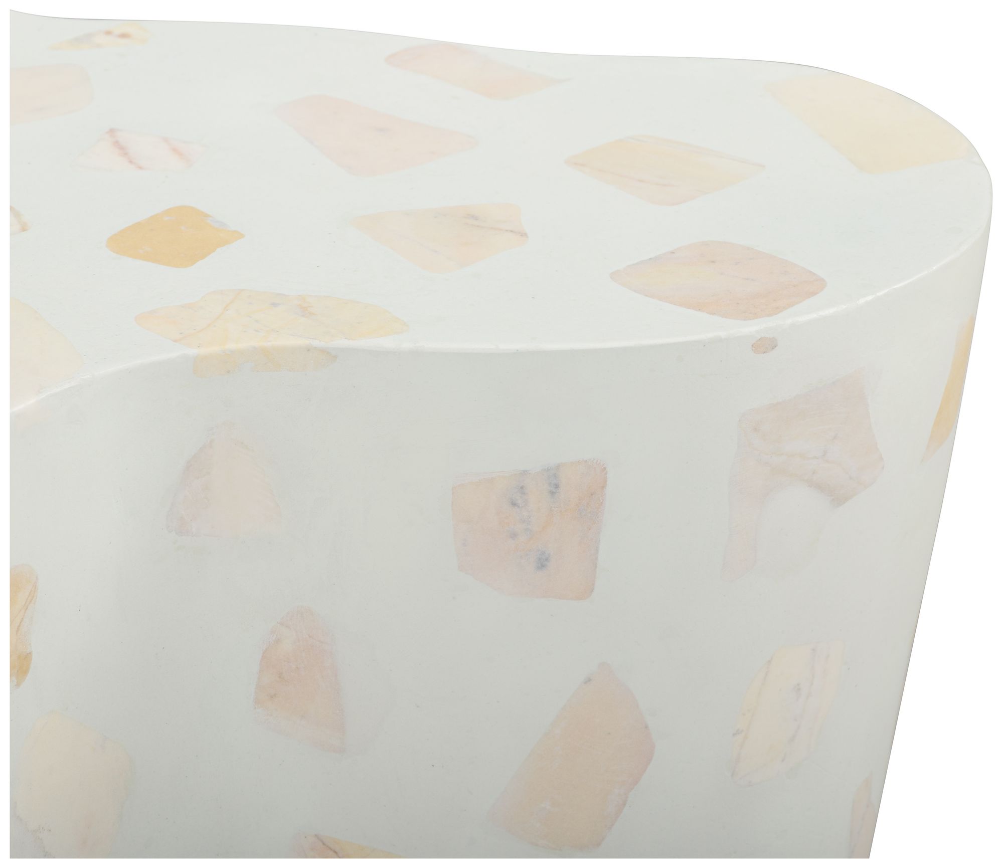 Image 5 Slab Light Green Terrazzo Indoor/Outdoor Side Table more views