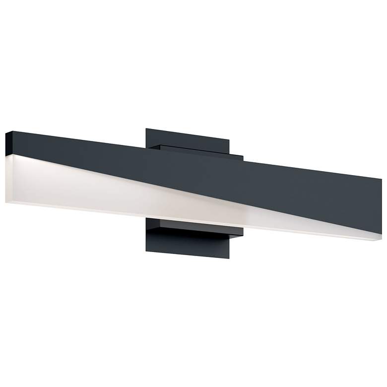 Image 1 Slant 3" Wide Black LED Vanity Light