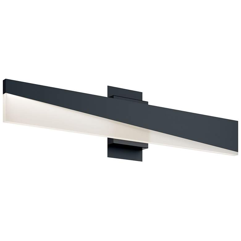 Image 1 Slant 3" Wide Black LED Vanity Light