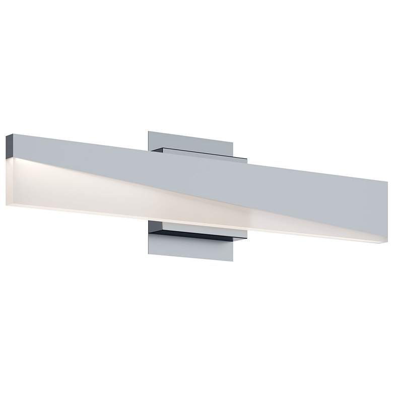 Image 1 Slant 3" Wide Satin Nickel LED Vanity Light