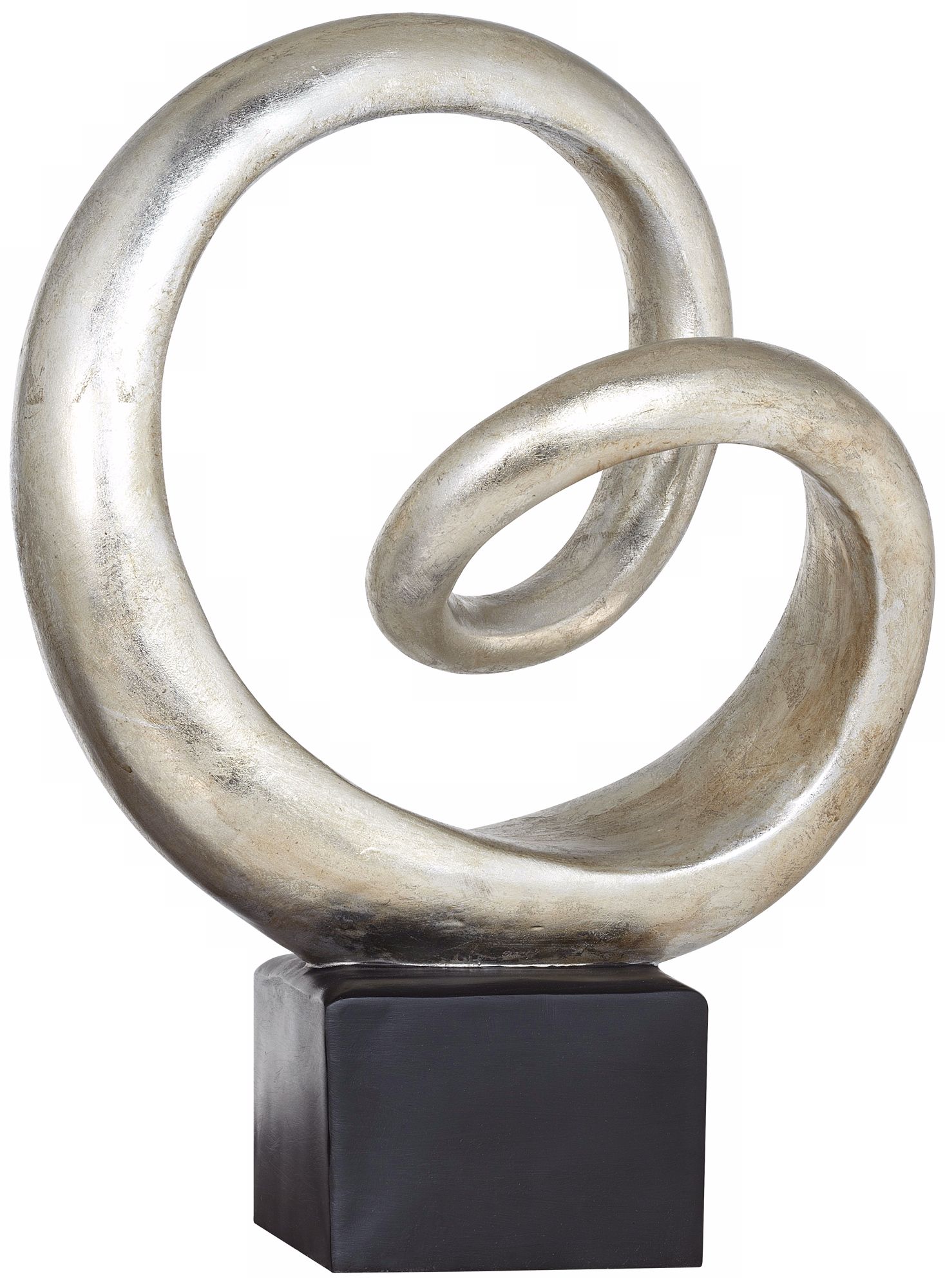 Slanted Spiral 16" High Silver Finish Modern Sculpture V2540 Lamps