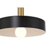 5_Slate 13 3/4"W Black w/ Antique Brushed Brass Pendant Light more views