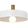 5_Slate 13 3/4"W White with Natural Wood Grain Pendant Light more views