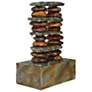 Slate and Stone Tower Tabletop Fountain