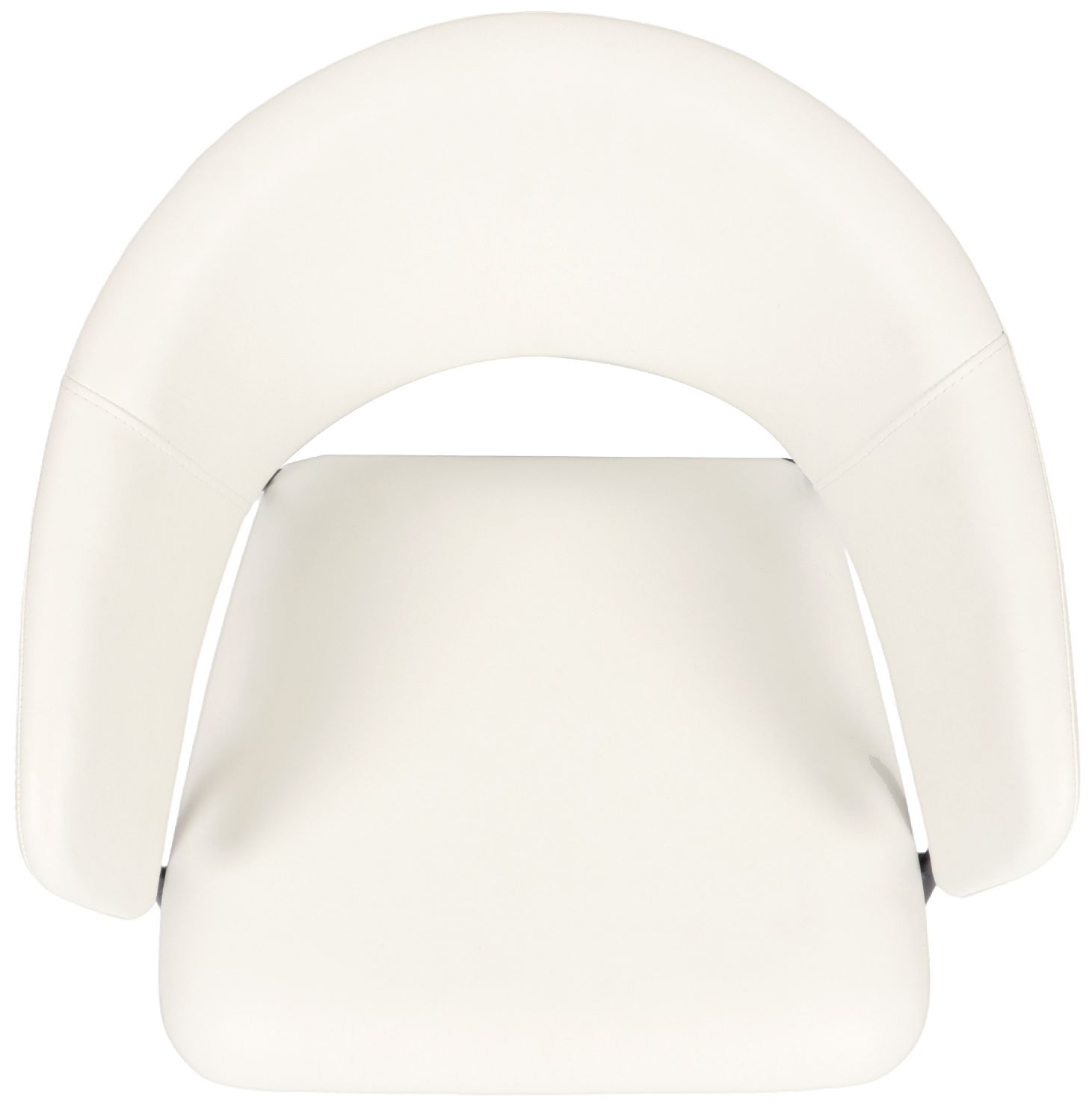 Slate Contemporary Modern Vegan Leather Metal Armchair in Ivory - Set of 4