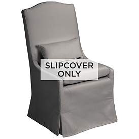 Image1 of Slate Gray Fabric Slipcover for Juliete Collection Dining Chairs