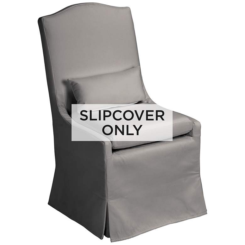 Image 1 Slate Gray Fabric Slipcover for Juliete Collection Dining Chairs