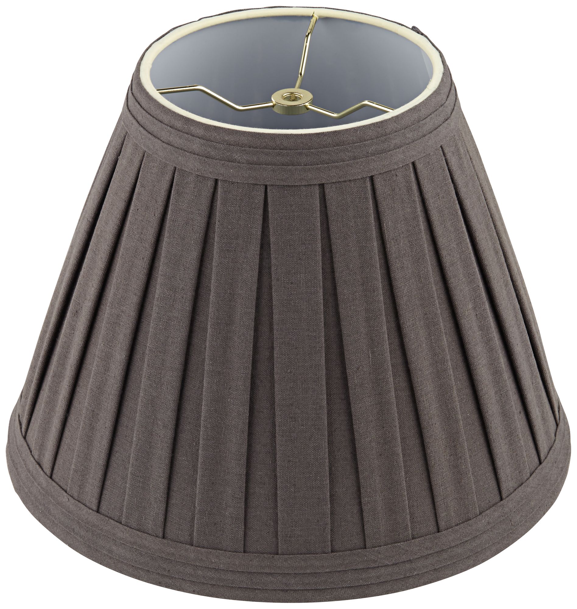 Slate Gray Linen Box Pleat Empire Shade 7x14x11 (Spider) 94X52