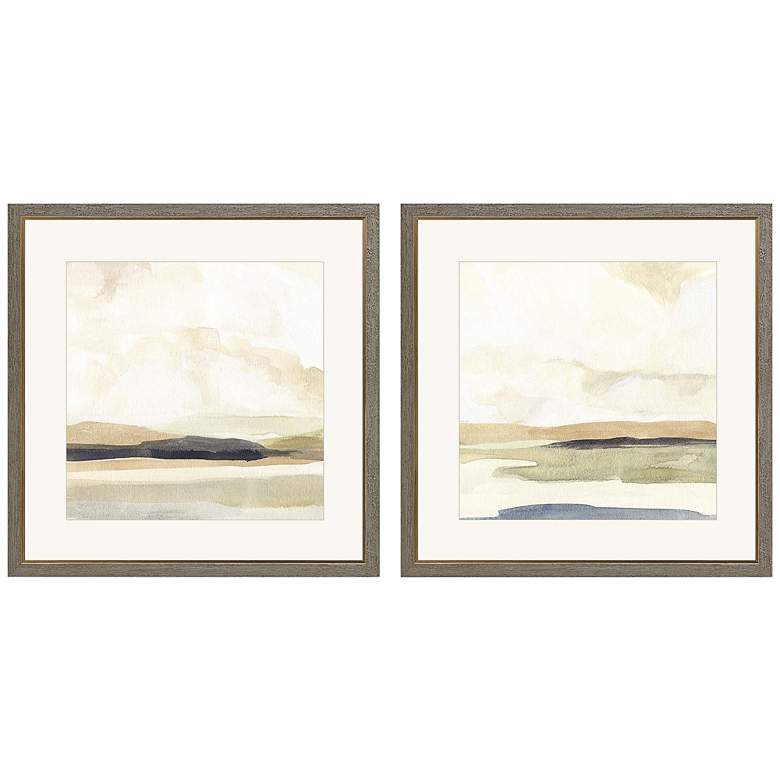 Image 2 Slate Horizon I 26 inch Square 2-Piece Framed Wall Art Set