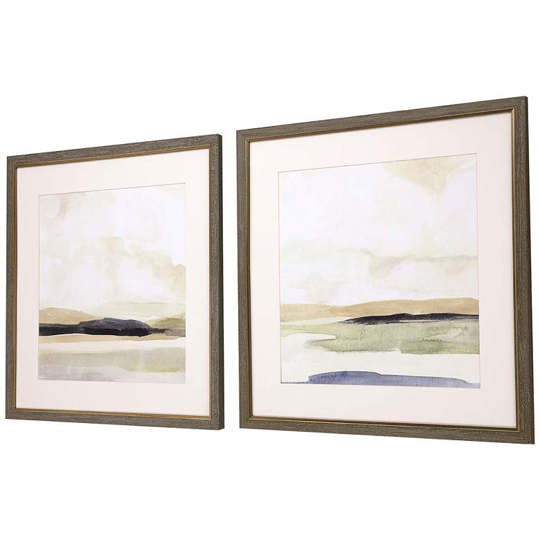 Image 4 Slate Horizon I 26" Square 2-Piece Framed Wall Art Set more views