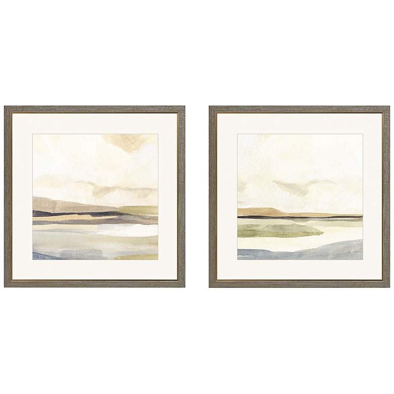 Image 2 Slate Horizon II 26" Square 2-Piece Framed Wall Art Set