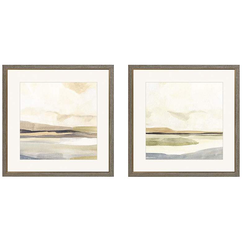 Image 2 Slate Horizon II 26 inch Square 2-Piece Framed Wall Art Set