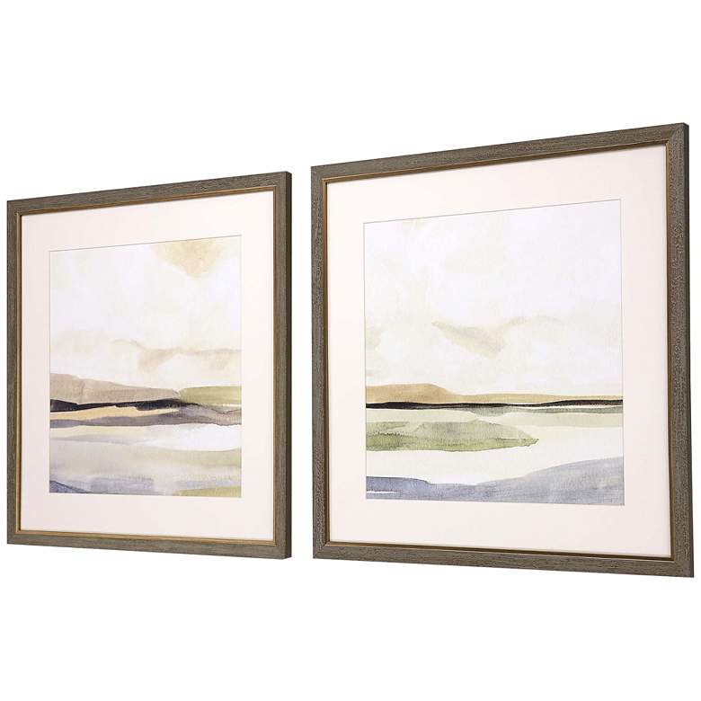 Image 4 Slate Horizon II 26" Square 2-Piece Framed Wall Art Set more views