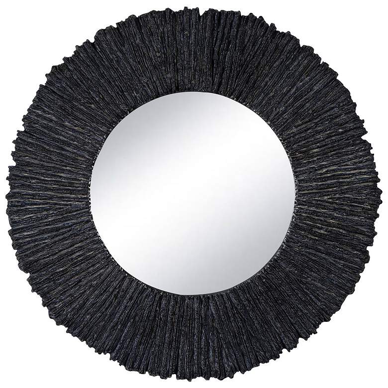 Image 1 Slate Mirror Round (Black)