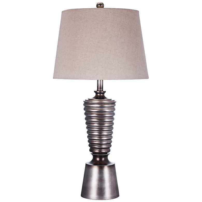 Image 1 Slater Antique Silver Spiral Table Lamp