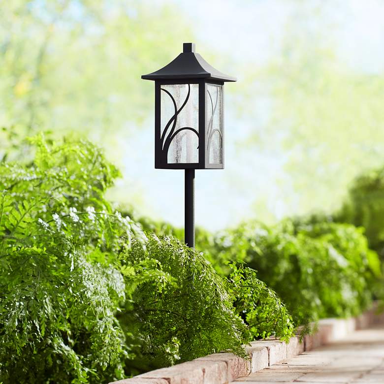 Image 1 Sleator 23 3/4 inch High Textured Black LED Landscape Path Light