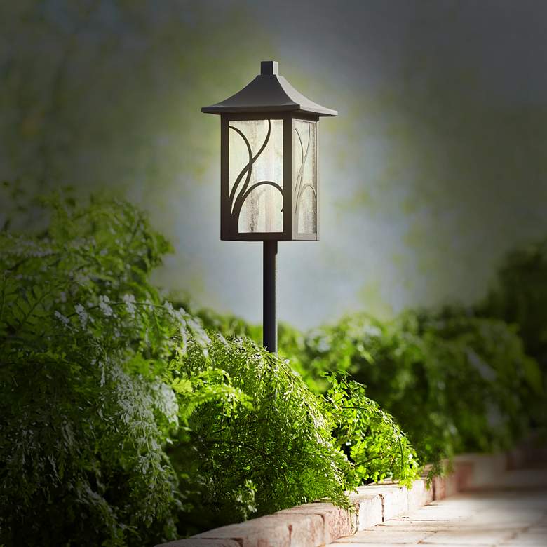 Image 4 Sleator 23 3/4 inch High Textured Black LED Landscape Path Light more views