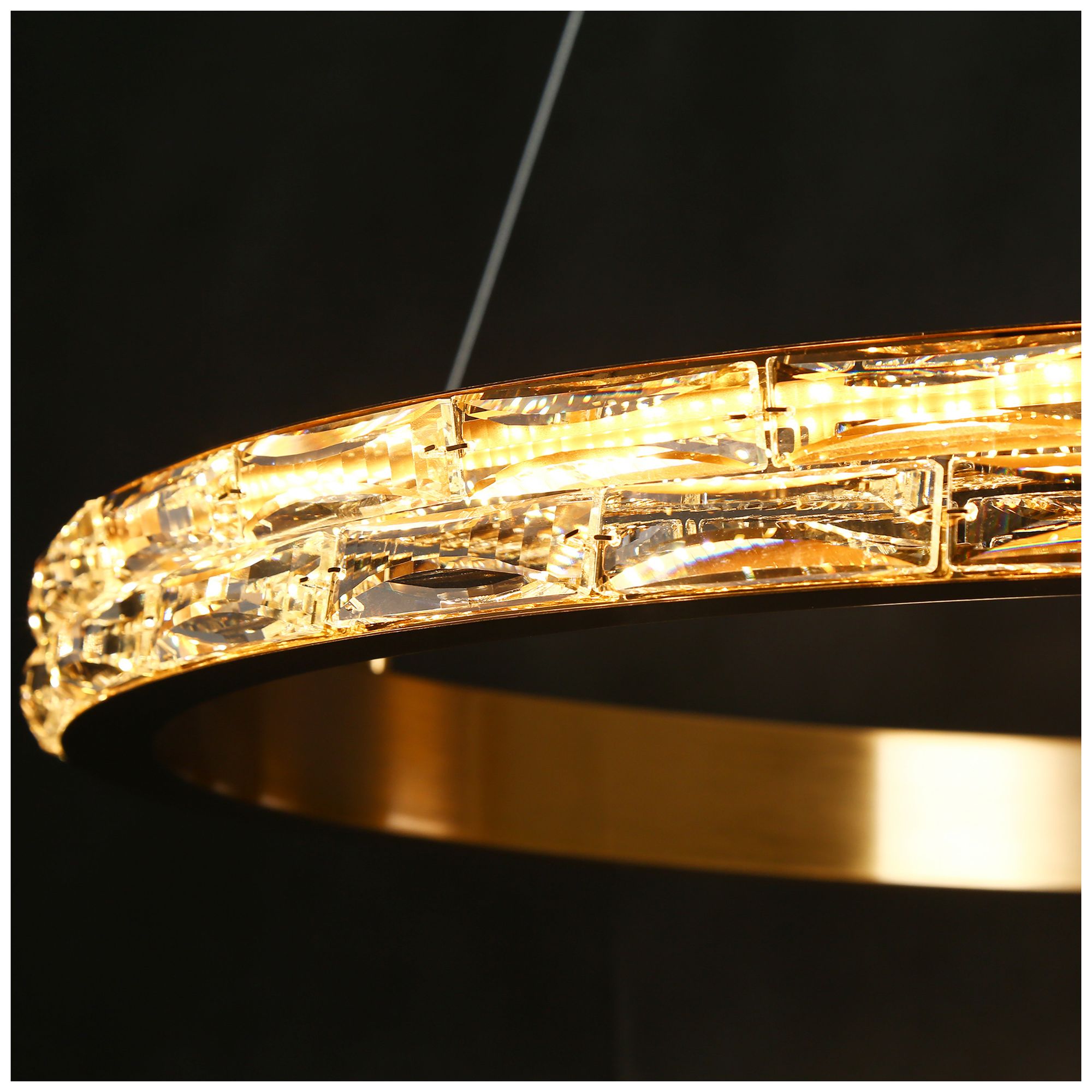 Sledeifyra 1-Light LED Gold Ring Chandelier