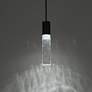 3_Sleek 14"H x 3"W 1-Light Outdoor Pendant in Black more views