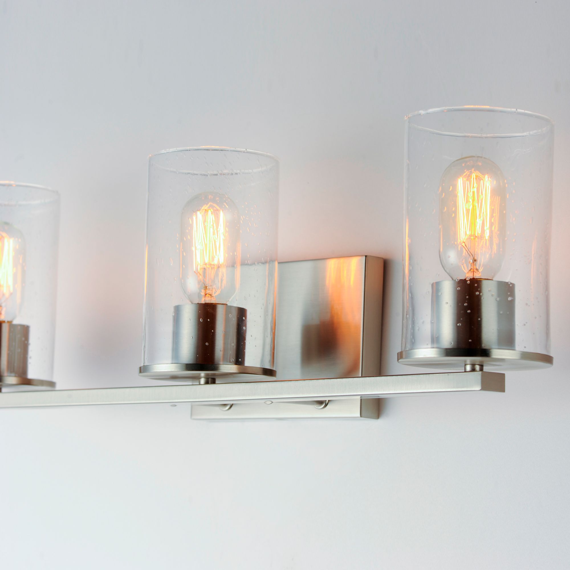 Image 4 Sleek 3-Light Bath Vanity - Satin Nickel more views