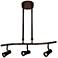 Sleek 3-Light Bronze Extendable LED Track Fixture