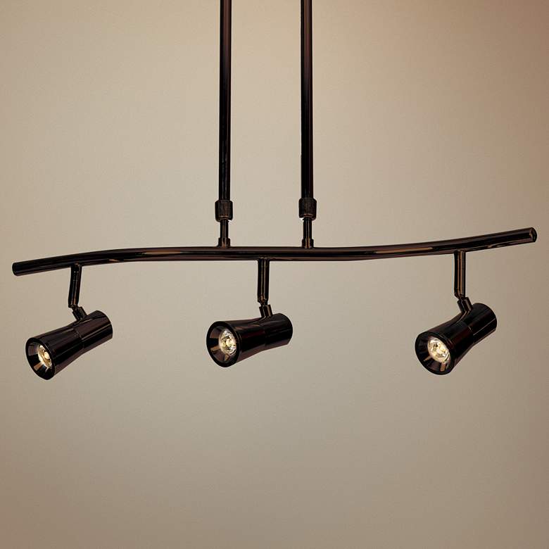 Image 1 Sleek 3-Light Bronze Extendable LED Track Fixture