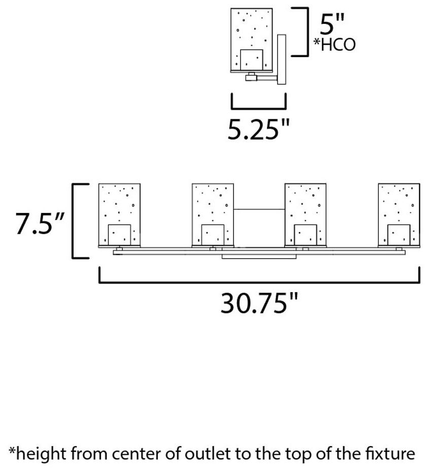 Image 5 Sleek 4-Light 30.75" Wide Antique Brass/Black Vanity Light more views