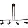 Sleek 4-Light Bronze Extendable LED Track Fixture