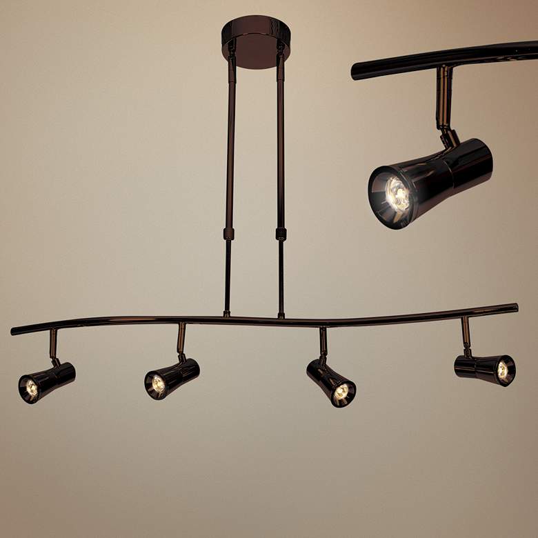Image 1 Sleek 4-Light Bronze Extendable LED Track Fixture