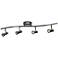 Sleek 4-Light Brushed Steel LED Track Fixture