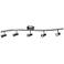 Sleek 5-Light Brushed Steel LED Track Fixture