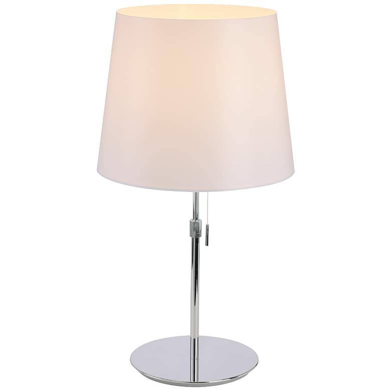 Image 1 Sleeker 12.6 inch Chrome/White Table Lamp