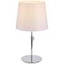 Sleeker 12.6" Chrome/White Table Lamp