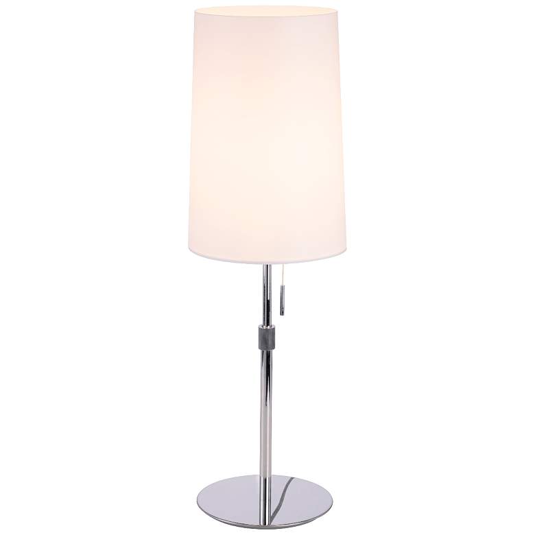 Image 1 Sleeker 7.9 inch Chrome/White Table Lamp