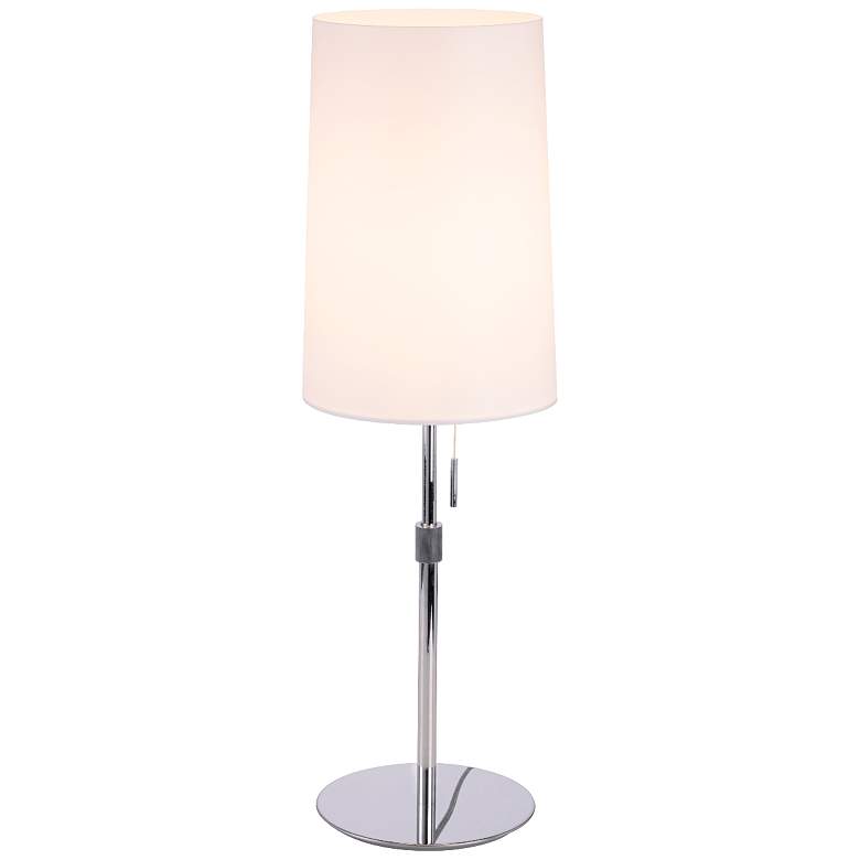 Image 1 Sleeker 7.9" Chrome/White Table Lamp