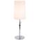 Sleeker 7.9" Chrome/White Table Lamp