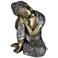 Sleeping Buddha Silver 9 1/4" High Sculpture