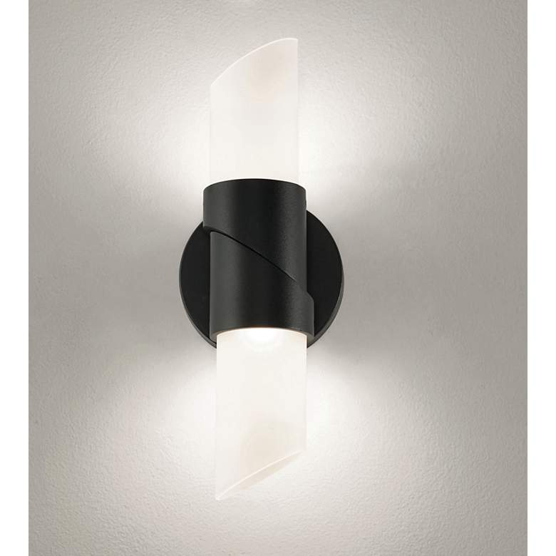 Image 1 Slice 12-in LED Sconce - 4W 120V - Black