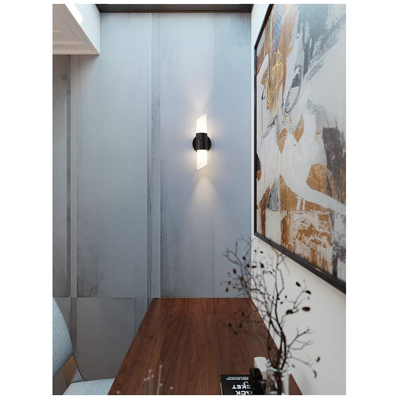 Image 3 Slice 12-in LED Sconce - 4W 120V - Black more views