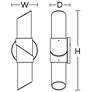 7_Slice 12-in LED Sconce - 4W 120V - Black more views