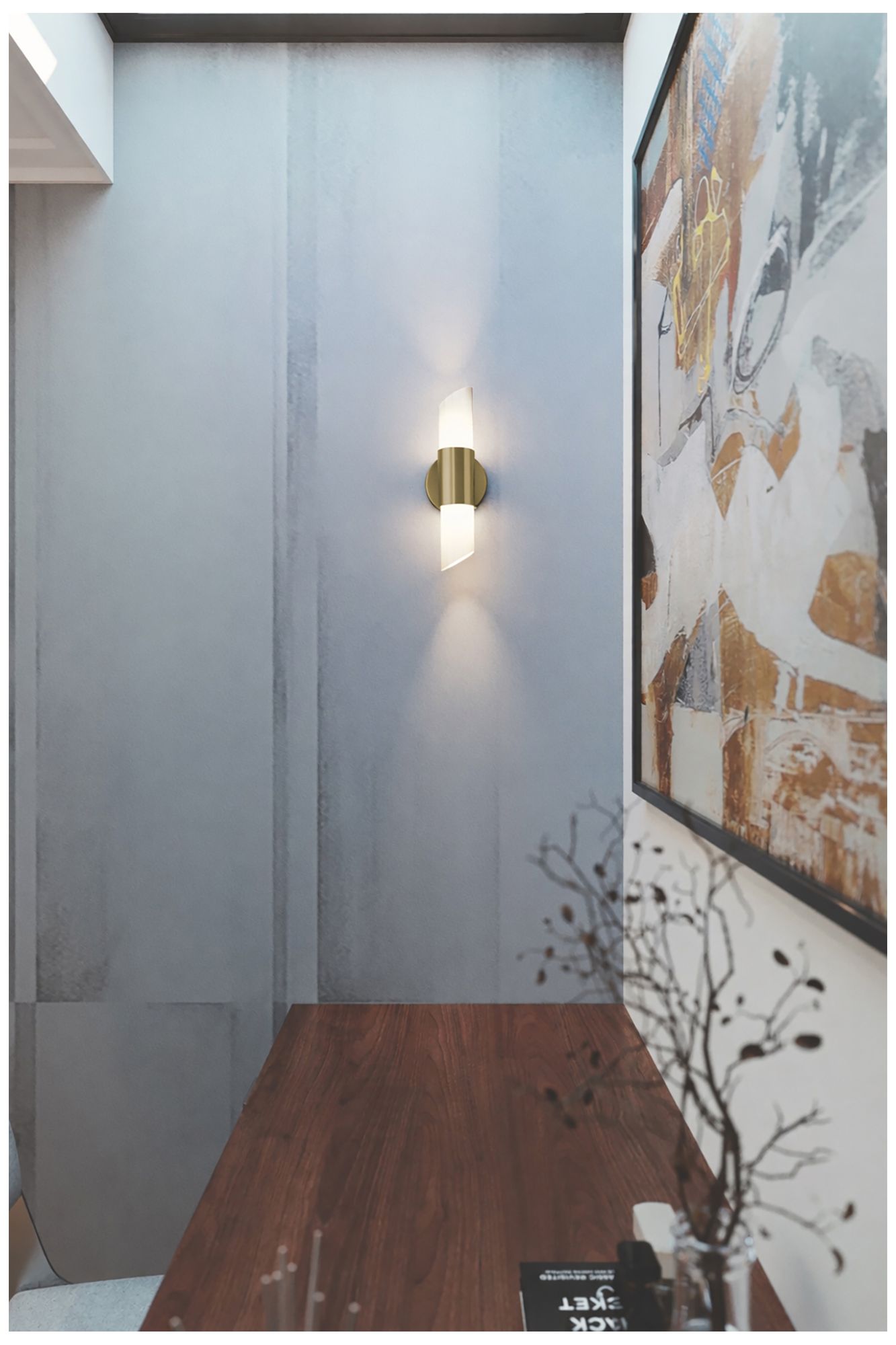 Image 2 Slice 13" High Light Antique Brass LED Wall Sconce more views